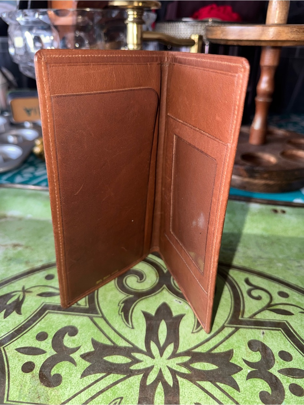 Leather Men's Long Wallet - Brown
